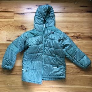 Girls Blue Puffy Patagonia Jacket